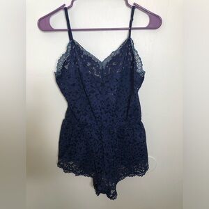 Victoria's Secret Navy Lace Romper
